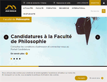 Tablet Screenshot of facdephilo.univ-lyon3.fr